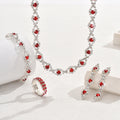 Crystal Bridal Jewellery Set — Geometric Necklace & Earrings