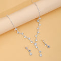 Diamond Rhinestone Bridal Jewellery Set — Necklace, Earrings & Bracelet