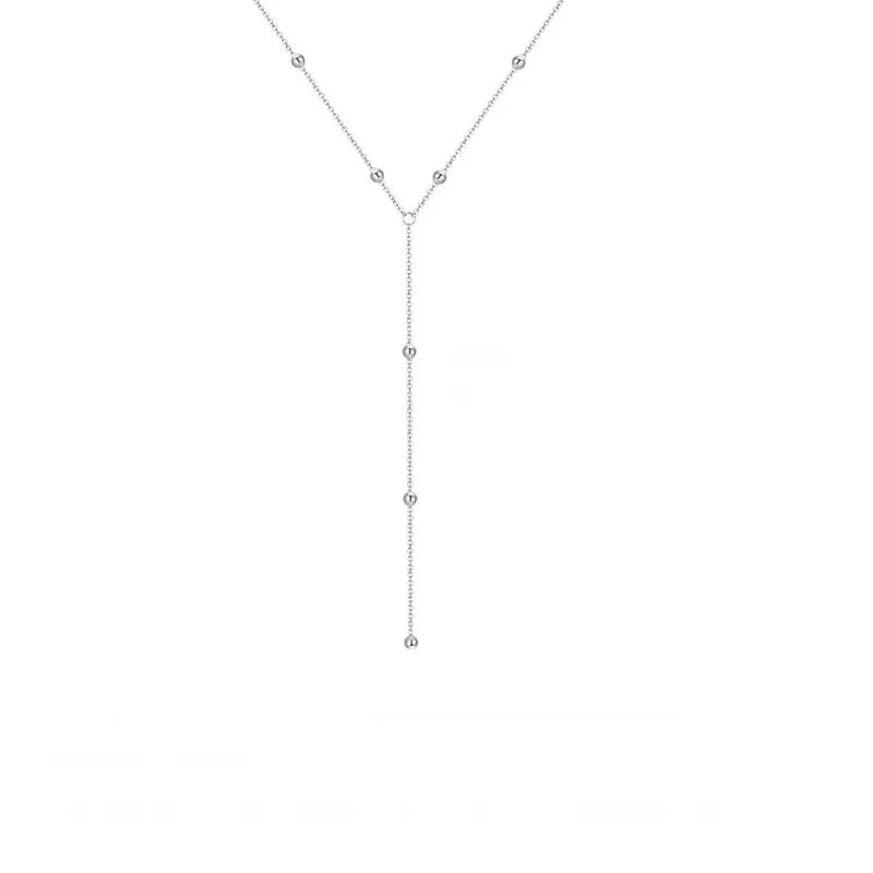 Y-Shape Double Layer Tassel Pendant Necklace