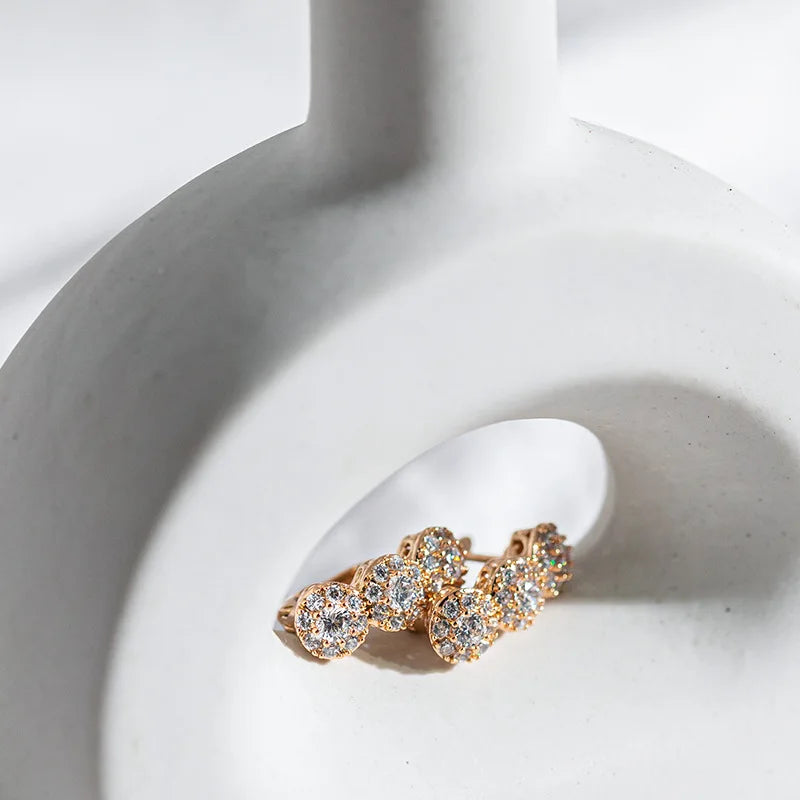 18K Rose Gold Diaspore Stud Earrings — Colour-Change Gemstone
