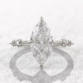 Marquise CZ Thin Engagement Ring — AAA Crystal Statement Band