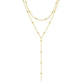 Y-Shape Double Layer Tassel Pendant Necklace