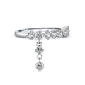 MODIAN 925 Sterling Silver High-Fashion Sparkling Round Zircon Charms Finger Rings For Women Party Fine Jewelry