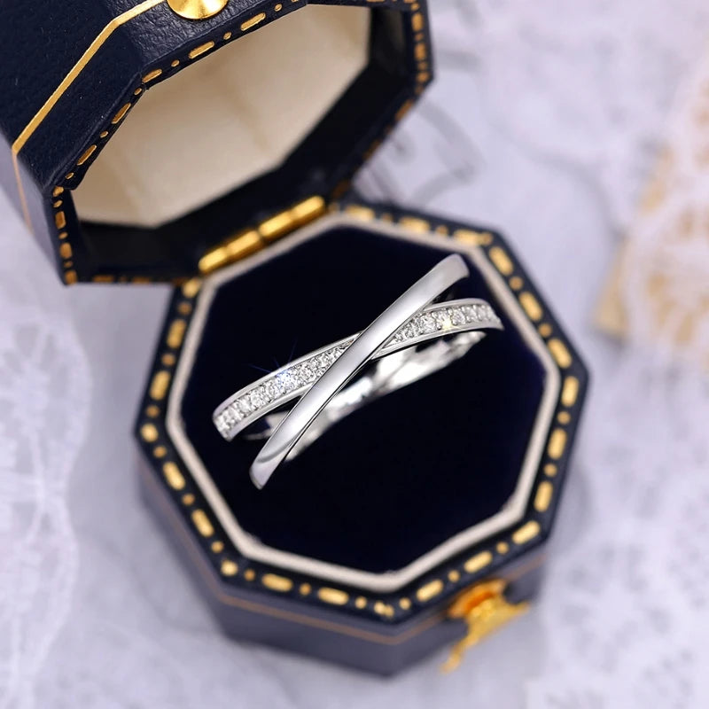CZ Cross Ring — Silver Pavé Zirconia